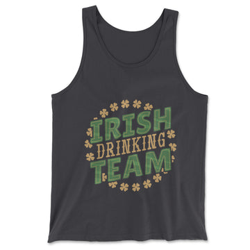 Irish Drinking Team Men/Unisex Tank in Dark Grey color